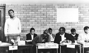 Stephen Biko standing at the 1971 conference of the South African Students Organisation SASO The Alan Taylor Residence hall where the event was held was the University of Natals black only residence for medical students under apartheid Steve Biko Foundation