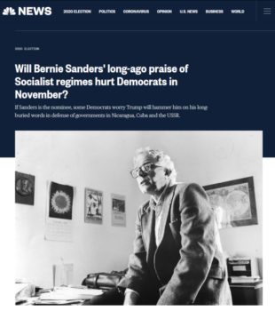 | NBC 22120 worried that Bernie Sanders affinity for revolutionary movements might mean that the number of targeted killings of terror suspects would fall if he were president | MR Online