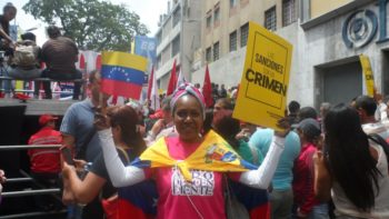 Sanctions are a crime, Caracas, Venezuela, 2020.