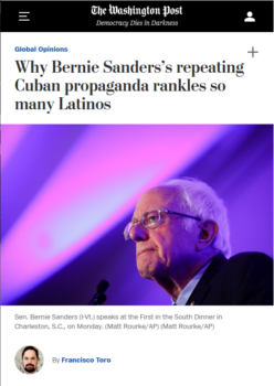 Bernie Sanders “rankles so many Latinos” (Washington Post, 2/25/20) that he got more than half their votes in California and almost half in Texas (Washington Post, 3/4/20).