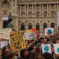 School strike for climate (FridaysForFuture) on Heldenplatz in Vienna (Austria) on March 15 2019