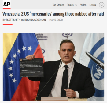 AP 5520 described the American who led the attempt to overthrow Venezuelas government as a three time Bronze Star US combat veteran whereas President Nicolás Maduro describing the foiling of the effort was self aggrandizing