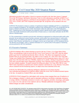 | June 2 FBI SITREP Original Document PDF Contributed by Ryan Devereaux The Intercept | MR Online