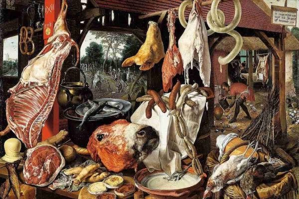 | A Meat Stall with the Holy Family Giving Alms Pieter Aertsen 1551 | MR Online