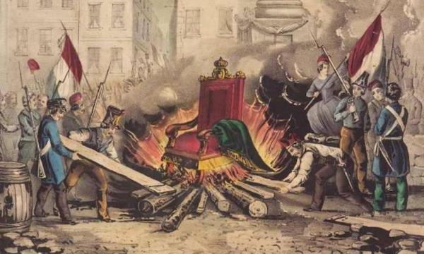 | Burning the throne of King Louis Philippe Paris 25 February 1848 | MR Online