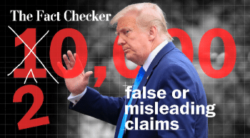 The Washington Post (7/13/20) has compiled a list of 20,000 false or misleading claims” by Donald Trump.