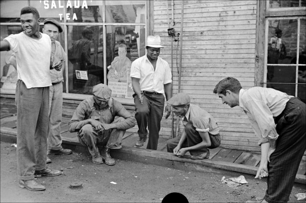 | Untitled Shooting craps by company store Osage West Virginia 1938 Photo by Marion Post WolcottFarm Security Administration Office of War Information Photograph Collection Library of Congress | MR Online