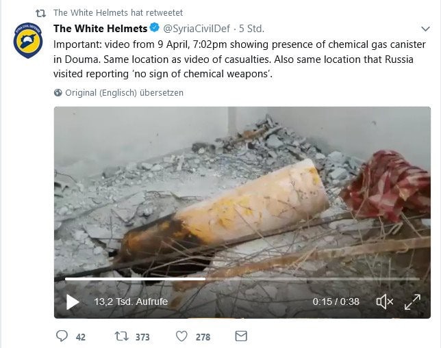 | White Helmets tweet | MR Online