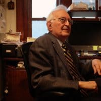 Immanuel Wallerstein in his office at Yale University, April 20, 2015