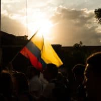 Venezuela flag at movement