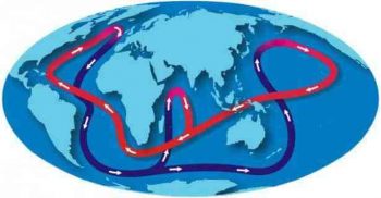 | Simplified map of the Great Conveyor Belt Blue Cold deep flow Red Warm surface flow Source NOAA | MR Online