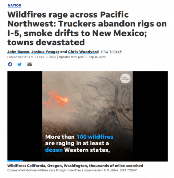 | A USA Today story 9820 had one phrase reporting that California Gov Gavin Newsom said the number of wildfires was evidence of the effects of climate changebut devoted more space to noting that one fire was caused by a smoke generating pyrotechnic device used by a couple to reveal their babys gender | MR Online