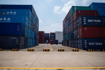 | A truck transports a shipping container at a port in Zhangjiagang China on Aug 7 Johannes EiseleAFPGetty Images | MR Online