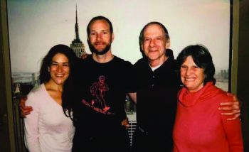 After being elected last year as district attorney Chesa Boudin married Valerie Block and together with Chesas mother Kathy Boudin freed after 22 years in prison in 2003 visited his father David Gilbert at Wende Correctional Facility in Alden NY From left are Valerie Block Chesa Boudin David Gilbert and Katherine Boudin 