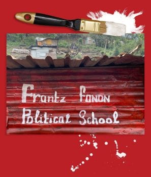 The Frantz Fanon Political School at the eKhenana Land Occupation of Abahlali baseMjondolo, Cato Manor, Durban, South Africa. 14 October 2020. Richard Pithouse