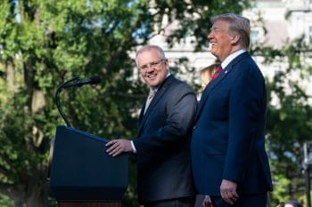 | Australian Prime Minister Scott Morrison with US President Donald Trump in Washington DC Sept 20 2019 on the South Lawn of the White House White House Shealah Craighead | MR Online