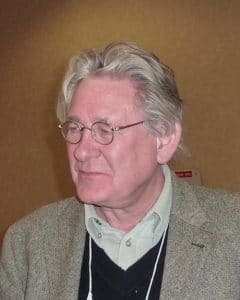 LEO PANITCH, LEADING SCHOLAR OF THE GLOBAL DEPREDATIONS OF NEOLIBERALISM AND CANADA RESEARCH CHAIR IN COMPARATIVE POLITICAL ECONOMY AT YORK UNIVERSITY IN TORONTO, IN BANFF IN 2019 (PHOTO: DAVID J. CLIMENHAGA).