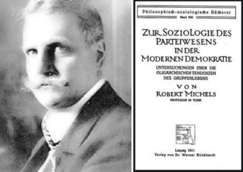 Robert Michels Political Parties    A Sociological Study of the Oligarchic Tendencies of Modern Democracy First published in German in 1911 then Italian in 1912 with the authors additions it was translated into English by Eden and Cedar Paul in 1915 In 2001 their edition was published on the internet by Batoche Books Canada at this link 17