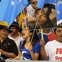  | Uwyghur People Demand Freedom with Flag of East Turkestan in front of the UN Building in NYC | MR Online