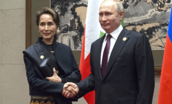 | Aung San Suu Kyi meeting with President Vladimir Putin in China on April 26 2019 Source httpenkremlinru | MR Online