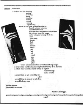 | Poem by Xanthra Phillippa in the first issue of Gendertrash from Hell 1993 | MR Online