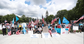 | A demonstration organized by the UAA in Washington DC on June 21st 2020 to thank the Congress and the White House for passing the Uyghur Human Rights and Policy Act into the law | MR Online