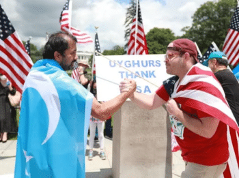 | A demonstration organized by the UAA in Washington DC on June 21st 2020 to thank the Congress and the White House for passing the Uyghur Human Rights and Policy Act into the law | MR Online