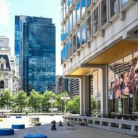 This new mural featuring Pam and Ramona Africa alongside other Black community activists was unveiled on May 11, 2021 directly across the street from Philadelphia City Hall, on the very same block where the infamous statue of Frank Rizzo once stood.–Photo: Jamal Journal staff photographer Joe Piette