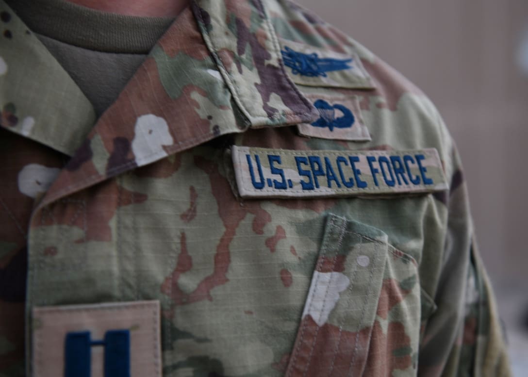 | Space Force officer displays new service tapes | MR Online