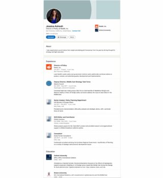 Ashoohs LinkedIn resume epitomizes the troubling relantionship between think tanks and big tech