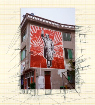 Mural of Mao Zedong