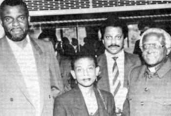 | Marc Wadsworth at a Norbury rally he organised in 1993 with from left Neville and Doreen Lawrence and Archbishop Desmond Tutu | MR Online