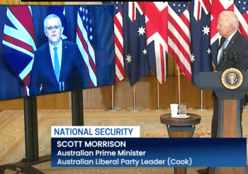 | Australian Prime Minister Scott Morrison the fella down under on video with US President Joe Biden during Sept 15 announcement of the AUKUS pact | MR Online