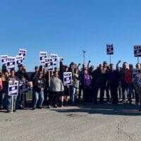 Members of UAW Local 74 at John Deere's Ottumwa Works are among 10,000 workers on strike at the farm equipment maker.