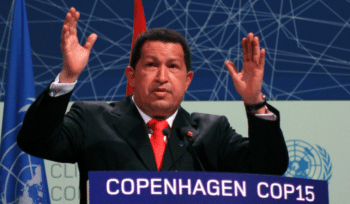 | Chávez at COP15 in Copenhagen Denmark when he said Let | MR Online's not change the climate, let's change the system!” (Archive)
