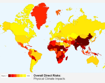 This map shows that the countries of the Global South are the most affected by climate change.