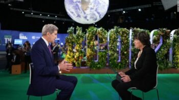 John Kerry in conversation with CNN’s Christine Amanpour at COP 26.