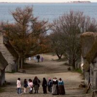 | People visit the 1627 Pilgrim Village at Plimoth Plantation where roleplayers portray Pilgrims seven years after the arrival of the Mayflower in Plymouth Mass | MR Online