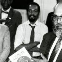 Circa 1986: Archie Singham with Namibian Independence. (Photographs supplied)