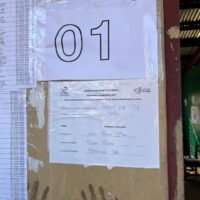 | Bilwi Voting Center 2 close up of JVR staff site identification 1 Nov 7 2021 | MR Online