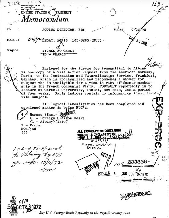 The FBI File on Foucault