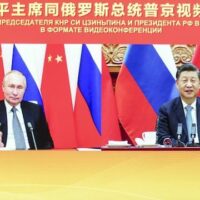 | Chinese President Xi Jinping R met with Russian President Vladimir Putin via video link on December 15 2001 | MR Online