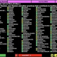 | UN Resolution Against Glorification of Nazism US and Ukraine Vote No Photo twitter 27khv | MR Online