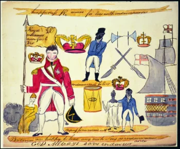 | A contemporary drawing of the flag that survived the rebellion | MR Online