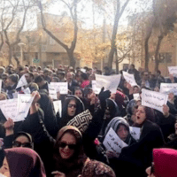 Teachers on strike in Iran