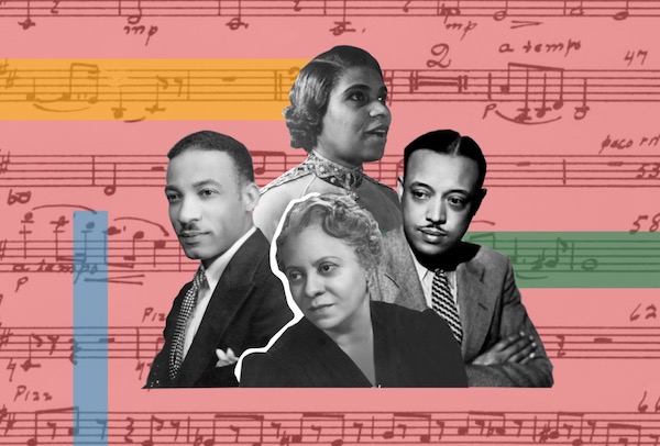 | Clockwise from left William Dawson Marian Anderson William Grant Still Florence Price Background features the score of Prices Violin Concerto No 2 | MR Online