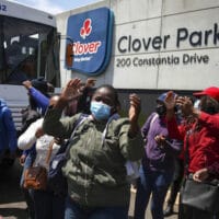 | 2 December 2021 Protesters including Fawu Giwusa and Inqubelaphambili Trade Union members at Clovers head office in Constantia Kloof Roodekop | MR Online