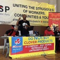 Workers from several organizations and unions held a mass meeting at Cathedral Hall in Johannesburg to discuss a strategy for the ongoing Clover Strike and the way forward.