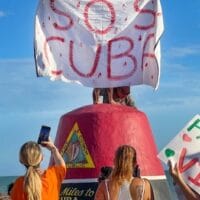 | Viral propaganda In the social media age the US anti Cuba efforts have to keep up with the way people get their information and disinformation Here protesters in Key West Fla use their phones to photograph and video a flag reading SOS Cuba from atop the Southernmost Point buoy July 13 2021 | Rob ONealThe Key West Citizen via AP | MR Online