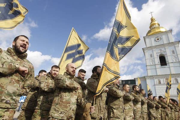 MR Online | Azov Battalion in Kyiv Photo Sopa Images SOPA ImagesLightRocket via Getty | MR Online